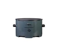 Eco Fire - Barbecue portable à pellets modèle "Apache" avec plaque en acier diamètre 38 cm et épaisseur 6 mm - Gris anthracite