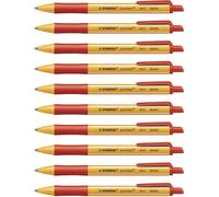 Eco-Friendly Ballpoint Pen - STABILO pointball - Pack of 10 - Red