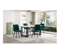 Eco - friendly Material durable 140x80cm table à manger noire avec 4 chaises, table à manger de cuisine moderne, chaise de salle