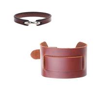 Eco-Fused Bracelets en Cuir Médiéval Gothique Punk Cosplay - Vintage, Viking, Steampunk, Rock Cuff Bangle - Bracelet unisexe - Pour hommes et femmes - Costume, décontracté, accessoire