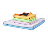 Eco-Fused Chiffons de Nettoyage en Microfibre Double Face Lot de 5-6,6 x 6,2"" et 12 x 12 - Chiffon en Microfibre et Suédine pour Smartphones, Téléviseurs LCD, Tablettes, Écrans