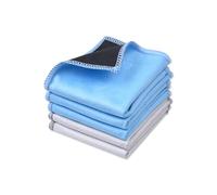 Eco-Fused Chiffons de Nettoyage en Microfibre Double Face - Lot de 5-6,6 x 6,2 Pouces - Chiffon en Microfibre et Suédine pour Smartphones, Téléviseurs LCD, Tablettes, Écrans d'Ordinateur Portable
