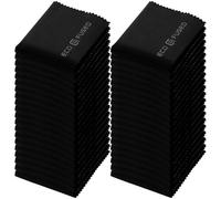 Eco-Fused Chiffons de Nettoyage en Microfibre Lot de 40 - (15 x 18 cm) pour Le Nettoyage des Lunettes, Verres, objectifs d'appareil Photo, tablettes, téléphones, Smartphones, Ordinateurs Portables