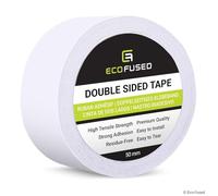 Eco-Fused Ruban adhésif Double Face de Haute qualité - Largeur: 50 mm - Longueur: 25 m - pour Les Arts et métiers, Bricolage et Bureau - Rapide et Facile à Utiliser sur Papier, Verre, Plastique, Bois