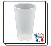éco gobelets - Gobelet Réutilisable, Économique, Recyclable - Verre Plastique Rigide Polypropylène sans BPA - Passe Lave-Vaisselle - Transparent - 30cl x100