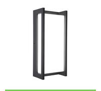 Eco Light Qubo Applique murale d'extérieur LED en aluminium anthracite Applique murale 18 W 1100 lm 3000 K Applique murale carrée résistante aux intempéries Lampe d'extérieur moderne