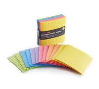 Eco Living Lot de 12 lingettes compostables arc-en-ciel