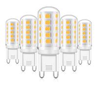 Eco.Luma 4W G9 LED Ampoule Blanc Chaud 2700K Équivalent 40W Halogène, Dimmable Pas de Scintillement G9 Ampoule LED Lampe, AC220-240V l'ampoule LED G9, 360° Angle de Faisceau, Lot de 5