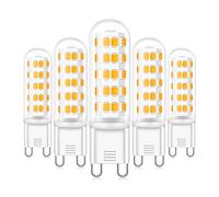 Eco.Luma 6W G9 LED Ampoule Dimmable Équivalent 60W Halogène, Blanc Chaud 3000K Pas de Scintillement Ampoule LED Lampe, AC220-240V L'ampoule LED G9, 360° Angle de Faisceau, Lot de 5