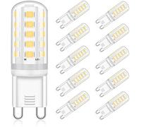 Eco.Luma Ampoule LED G9 5W Équivalent Halogène 40W Blanc Naturel 4000K AC220-240V Lampe, Non Dimmable Pas de Scintillement Ampoule LED G9 Lampe, Angle de Faisceau 360 °, Lot de 10