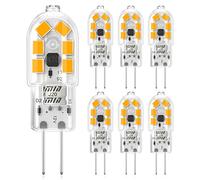 Eco.Luma Ampoules LED G4 12V AC/DC, 180LM Blanc Chaud 3000K, 2W Équivalent 20W Ampoule Halogène, Sans Scintillement, Non-Dimmable, Parfait pour hotte de cuisine et lustre, Lot de 6