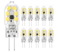 Eco.Luma Ampoules LED G4 12V AC/DC, 180LM Blanc Froid 6000K, 2W Équivalent 20W Ampoule Halogène, Sans Scintillement, Non-Dimmable, Parfait pour hotte de cuisine et lustre, Lot de 10