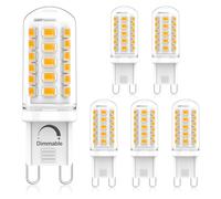 Eco.Luma Ampoules LED G9 4W Remplace 40W 33W 28W G9 Ampoule Halogène, Blanc Chaud 2700K 400lm, Culot G9, Sans Scintillement, AC220-240V, Lot de 6 (4W 2700K)