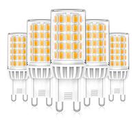 Eco.Luma Ampoules LED G9 Blanc Chaud 2700K, 6W Remplacement 50W 60W Halogènes, Pas de Scintillement Angle de Faisceau 360° LED G9, Pas Dimmable AC 220-240V, Paquet de 5