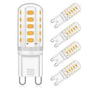 Eco.Luma G9 LED Ampoule 5W Équivalent 30W-40W Halogène, Blanc Chaud 3000K, AC220-240V, Non-Dimmable Sans Scintillement, 360° Angle de Faisceau, Lot de 4