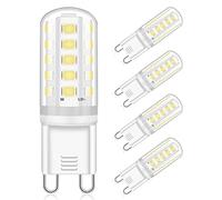 Eco.Luma G9 LED Ampoule 5W Équivalent 40W Halogène Blanc Froid 6000K, AC220-240V G9 LED Lampe, Non-Dimmable Pas de Scintillement Ampoule LED G9 Lampe, 360° Angle de Faisceau, Lot de 4