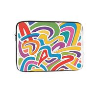 Eco Prints - Housse fine en polyester recyclé pour ordinateur portable de 25,4 à 43,2 cm, pour campus/voyage/rentrée scolaire (Lignes minimalistes N, 43,2 cm)