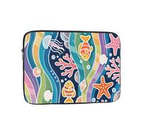 Eco Prints - Housse fine en polyester recyclé pour ordinateur portable de 25,4 à 43,2 cm, pour campus/voyage/rentrée scolaire (Lignes minimalistes D, 30,5 cm)