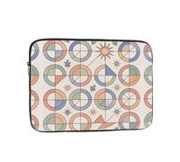 Eco Prints - Housse fine en polyester recyclé pour ordinateur portable de 25,4 à 43,2 cm, pour campus, voyage, rentrée scolaire (Lignes minimalistes O, 43,2 cm)