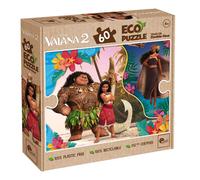 Lisciani - Puzzle Disney VAIANA 2 - Puzzle 60 Pièces Double Face pour Enfants dès 4 Ans - Verso À Colorier - Format 50x70 cm - Activité Manuelle Vaiana - 100% Recyclable - Idée Cadeau Anniversaire