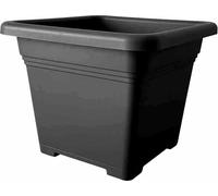 ECO Quadro 28cm noir récipient en plastique avec trous pour le fond