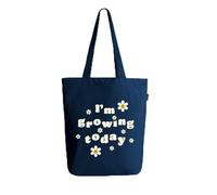 Eco Right Aesthetic Canvas Tote Bags for Women, Reusable Tote Bag with Zip, Ideal for Grocery, Shopping, Travel, School