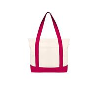 Eco Right Canvas Tote Bag for Women with Zip & Inner Pocket, 100% Organic Cotton Tote Bags for Men, Shopping, Beach