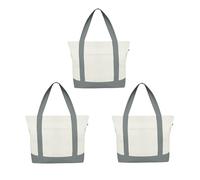 Eco Right Canvas Tote Bag for Women with Zip & Inner Pocket, 100% Organic Cotton Tote Bags for Men, Shopping, Beach