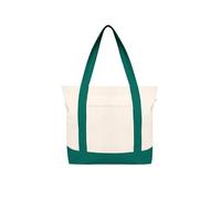 Eco Right Canvas Tote Bag for Women with Zip & Inner Pocket, 100% Organic Cotton Tote Bags for Men, Shopping, Beach
