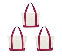 Eco Right Canvas Tote Bag for Women with Zip & Inner Pocket, 100% Organic Cotton Tote Bags for Men, Shopping, Beach