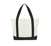 Eco Right Canvas Tote Bag for Women with Zip & Inner Pocket, 100% Organic Cotton Tote Bags for Men, Shopping, Beach