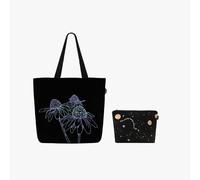 Ecoright Grand sac fourre-tout en toile pour femme, sacs à main zippés pour femme, poche intérieure pour le shopping, le bureau et l'utilisation quotidienne (sac fourre-tout et cosmétique), Night