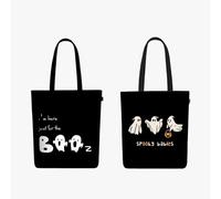 Ecoright Sac de courses en tissu de coton, imprimé avec fermeture éclair, sac de transport robuste avec poignée, sac en tissu pour femme, utilitaire, Elfish & Jingle Days, Taille unique, Utilitaire