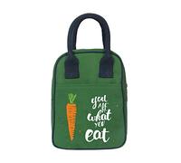 Eco Right sac isotherme repas boite, sac lunch box, Sac fourre-tout réutilisable en toile de coton Lunch bag et isotherme et lavable avec fermeture éclair pour hommes, femmes, adultes, enfant