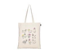 Eco Right Sac Toile Coton, imprimée sac legumes reutilisable, petit tissu coton Sac Fourre-Tout, sac cabas femme pour Courses, Plage, sac cadeau, sacs à livres