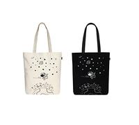 Ecoright Sacs Fourre Tout En Toile Pour Femme, Sac Fourre Tout Réutilisable Cabas Fermeture Eclair, Idéal Pour L'épicerie