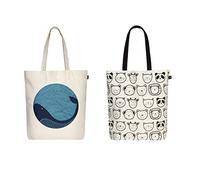 Eco Right Sacs Fourre Tout En Toile Pour Femme, Sac Fourre Tout Réutilisable Cabas Fermeture Eclair, Idéal Pour L'épicerie