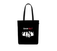 Ecoright Shopping Bag, Cotton Fabric Bag, Printed with Zip, Robust Carry Bag with Handle, Fabric Bag for Women, Utility