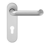 ECO-Schulte OGL Garniture de porte courte D110 9 mm FS Ku BL UG Palier coulissant sans entretien Surface mate avec bord brillant Épaisseur de porte 50-76 mm 14,1 x 4,5 x 17 cm