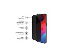 Eco-shield - Protection d'écran pour téléphone portable - avec filtre de confidentialité - couleur de cadre noir - pour Apple iPhone 15 Pro