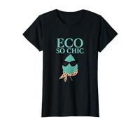 Eco So Chic Durable Feuille Design Menthe Vert Pêche T-Shirt