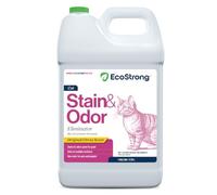 Eco Strong Détachant et anti-odeurs de chat | Neutralisant d'odeurs d'urine enzymatique - Détachant pour tapis, bacs à litière, literie et linge [Taille valeur du gallon de parfum d'agrumes]