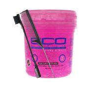 Eco Style Curl & Wave Gel 227 ml avec peigne à queue et brosse à bords - Tenue forte et brillante | Améliore les boucles et les vagues | Gel coiffant sans alcool, hydratant et non desquamant