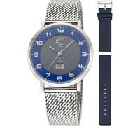 Eco Tech Time Solar Drive Radio EGS-11621-32MS Montre Homme avec bracelet interchangeable