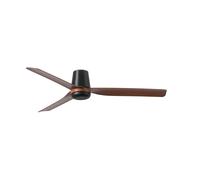 Éco Ventilateur de plafond avec Télécommande Punt Tub Noir Noyer 130cm DC Fan