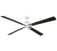 Éco Ventilateur de plafond Télécommande DC Fan Smart NEO 180cm Blanc Bois foncé
