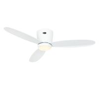 Éco Ventilateur plafond avec LED Plano 112cm Blanc Ventilateur avec Télécommande [EEK: D]