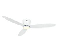 Éco Ventilateur plafond avec LED Plano 132cm Blanc Ventilateur avec Télécommande [EEK: D]