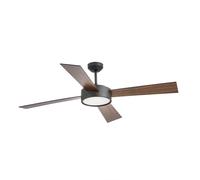 Éco Ventilateur plafond avec Télécommande Hydra Noir Ventilateur avec Lampe LED [EEK: F]