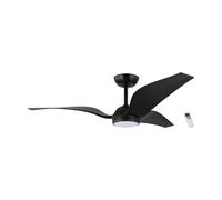 Éco Ventilateur plafond avec Télécommande Plafonnier LED 142 cm Mosteiros Noir